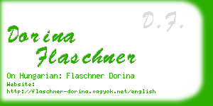 dorina flaschner business card